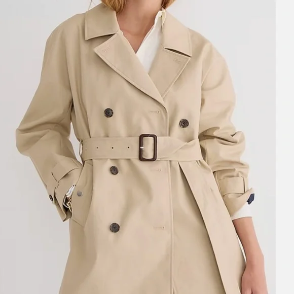 J. Crew Women's Short Trench Coat SZ S NWT - Picture 1 of 3